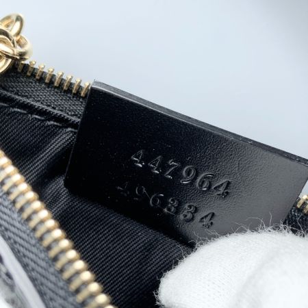 GUCCI グッチ キーリング付き コインケース 447964 1000 ブラック