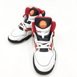 〇〇 REEBOK リーボック PUMP OMNI ZONE II メンズ スニーカー 27cm G55113 ホワイト×ブラック×レッド Bランク