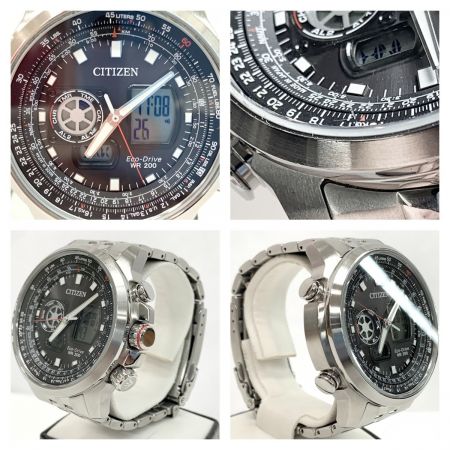  CITIZEN シチズン プロマスター エコドライブ クォーツ 腕時計 JZ1061-57E ブラック x シルバー