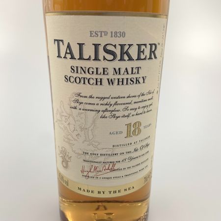  TALISKER タリスカー 18年 シングルモルト モルト スコッチ ウイスキー 700ml 45.8％ 未開栓