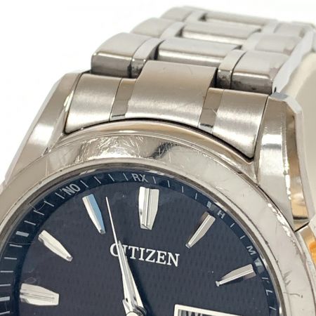  CITIZEN シチズン エクシード エコドライブ ソーラー電波クォーツ 腕時計 H10B-TO15620 シルバー x ブラック 
