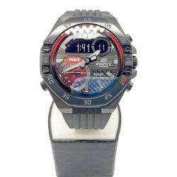 〇〇 CASIO カシオ エディフィス トムスコラボモデル  クォーツ ECB-10TMS ブラック x レッド Bランク