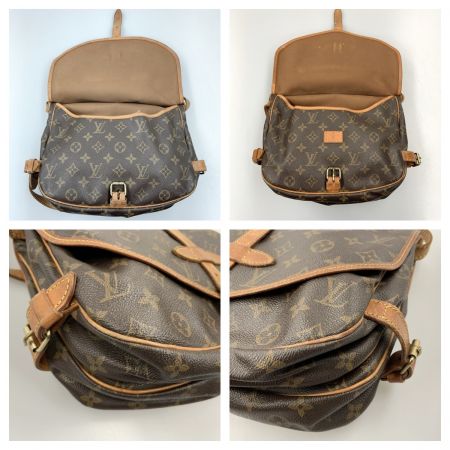  LOUIS VUITTON ルイヴィトン モノグラム ソミュール 30 斜め掛け ショルダーバッグ M42256 ブラウン