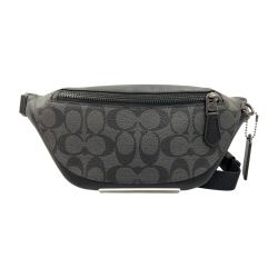 〇〇 COACH コーチ シグネチャー ウエストバッグ ボディバッグ CJ707 ブラック Sランク