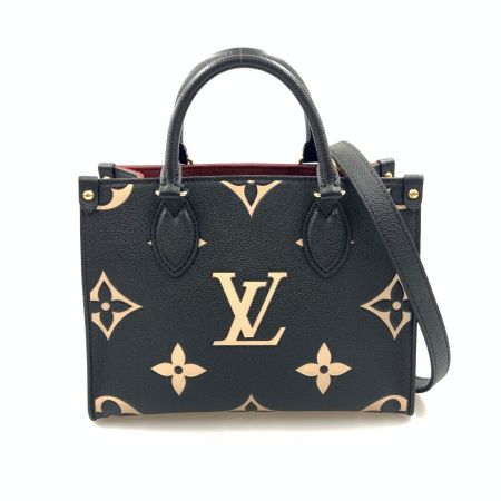  LOUIS VUITTON ルイヴィトン バイカラー モノグラム アンプラント オンザゴーPM レディース 2WAYバッグ  M45659 ブラック