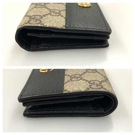  GUCCI グッチ GGマーモント GGスプリーム ミニウォレット 二つ折り財布 658610 ベージュ x 財布