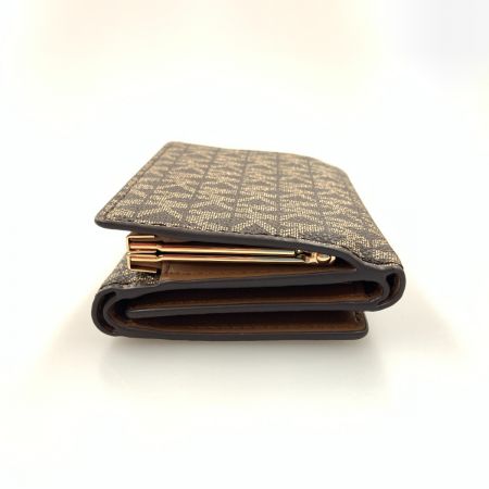  MICHAEL KORS マイケルコース MKシグネチャー コンパクトウォレット 三つ折り財布 ブラウン×ゴールド