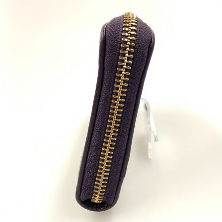  COACH コーチ シグネチャー ラウンドファスナー ウォレット F54630 ベージュ×パープル