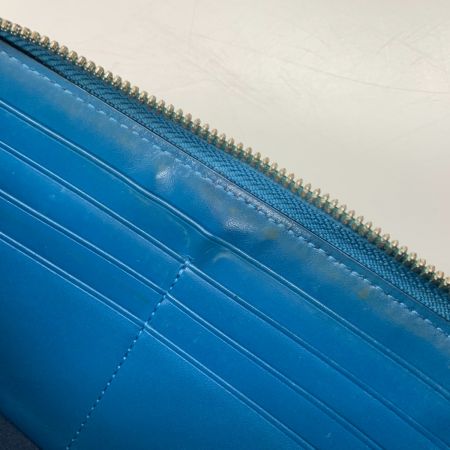  MCM エムシーエム ラウンドファスナー 長財布 MYL6AVC80 BK001 ブラック×ブルー x ブルー