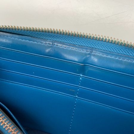  MCM エムシーエム ラウンドファスナー 長財布 MYL6AVC80 BK001 ブラック×ブルー x ブルー