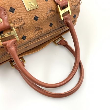  MCM エムシーエム ヴィセトス ミニボストンバッグ  ブラウン
