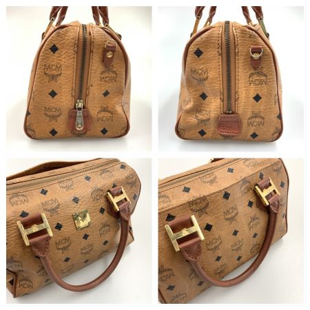  MCM エムシーエム ヴィセトス ミニボストンバッグ  ブラウン