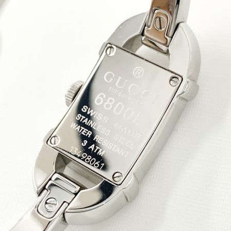  GUCCI グッチ バングル クォーツ 腕時計 6800l シルバー