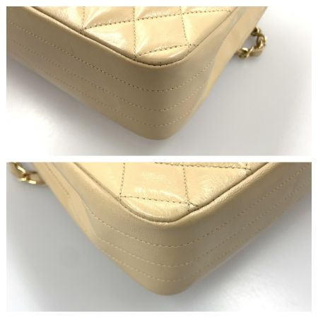  CHANEL シャネル マトラッセ シングルフラップ チェーン ショルダーバッグ カーキ