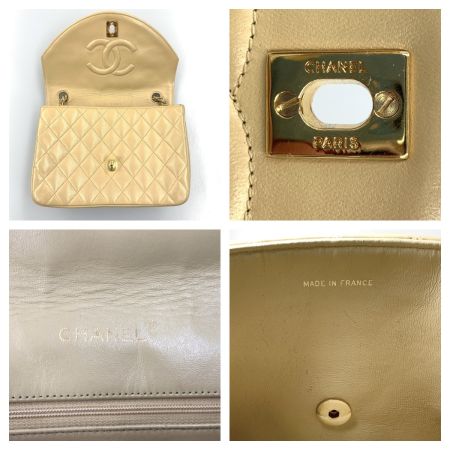  CHANEL シャネル マトラッセ シングルフラップ チェーン ショルダーバッグ カーキ