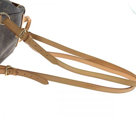  LOUIS VUITTON ルイヴィトン モノグラム モンスリMM バックパック リュックサック M51136 ブラウン 紐欠品