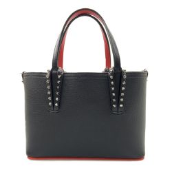 〇〇 Christian Louboutin クリスチャンルブタン カバタ ミニ 2WAYハンドバッグ  1205054 ブラック x レッド Bランク
