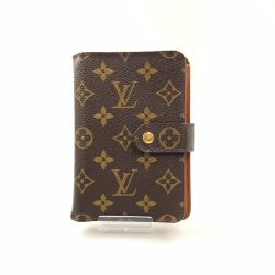 〇〇 LOUIS VUITTON ルイヴィトン モノグラム ポルト パピエ ジップ  二つ折り財布  M61207 ブラウン Cランク