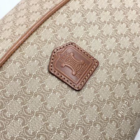  CELINE セリーヌ M06 マカダム柄 クラッチバッグ  m06 ベージュ×ブラウン x ブラウン