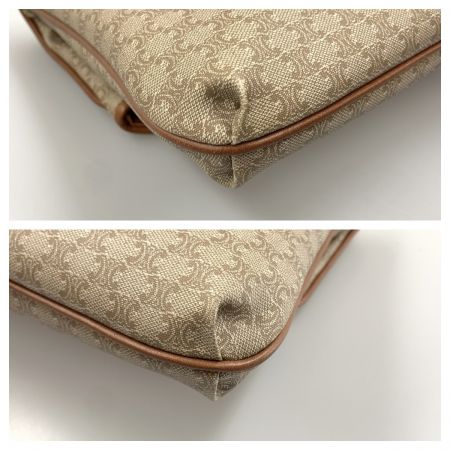  CELINE セリーヌ M06 マカダム柄 クラッチバッグ  m06 ベージュ×ブラウン x ブラウン