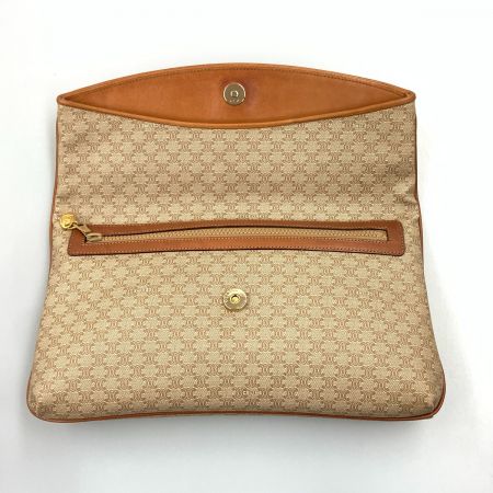  CELINE セリーヌ M06 マカダム柄 クラッチバッグ  m06 ベージュ×ブラウン x ブラウン