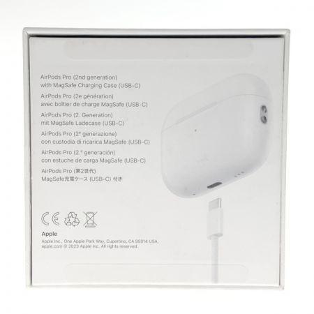  Apple アップル AirPods Pro 第2世代 MagSafe充電ケース(USB-C)付き ワイヤレス イヤホン MTJV3J/A ホワイト