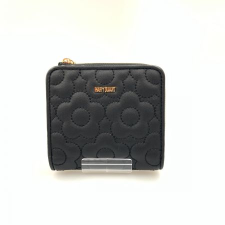  MARY QUANT マリークワント キルトフォームデイジー ウォレット  二つ折り財布 ブラック