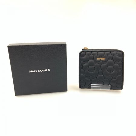  MARY QUANT マリークワント キルトフォームデイジー ウォレット  二つ折り財布 ブラック