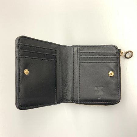  MARY QUANT マリークワント キルトフォームデイジー ウォレット  二つ折り財布 ブラック