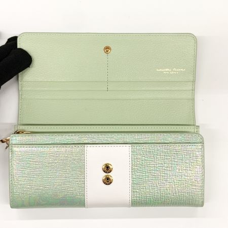  Samantha Thavasa サマンサタバサ オーロラカラー 長財布 エメラルドグリーン