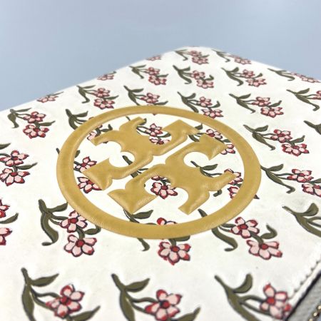  TORY BURCH トリーバーチ ペリーボンベダブルジップ ショルダーバッグ ホワイト x ブラウン