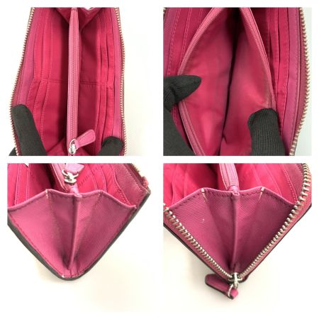  COACH コーチ ペイトン シグネチャー アコーディオンジップ ラウンドファスナー 長財布 F49163 ベージュ x ブラウン