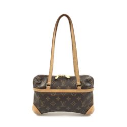 〇〇 LOUIS VUITTON ルイヴィトン モノグラム ミニクーサン セミショルダーバッグ M51143 ブラウン Bランク