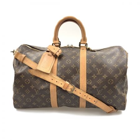  LOUIS VUITTON ルイヴィトン モノグラム キーポル45 ボストンバッグ M41428 ブラウン