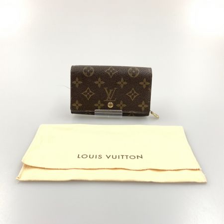  LOUIS VUITTON ルイヴィトン モノグラム ポルトモネ ビエトレゾール  二つ折り財布 M61730