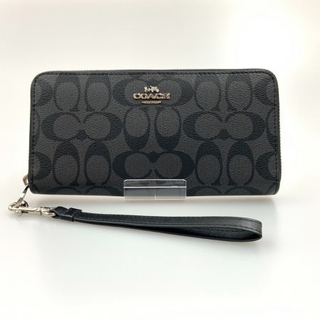  COACH コーチ シグネチャー ロング ジップ アラウンド ウォレット 長財布 C4452 ブラック