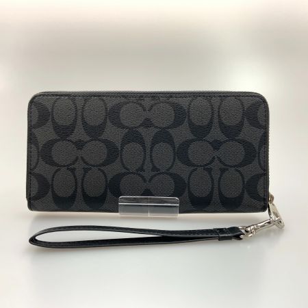  COACH コーチ シグネチャー ロング ジップ アラウンド ウォレット 長財布 C4452 ブラック