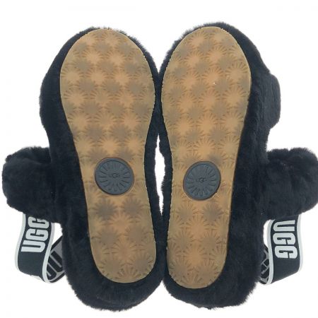  UGG アグ レディース シープスキンファー W OH YEAH フラッフサンダル 24.0cm 1107953 ブラック