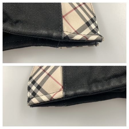  BURBERRY LONDON バーバリーロンドン ノバチェック BLUE LABEL トートバッグ ハンドバッグ ブラック