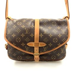〇〇 LOUIS VUITTON ルイヴィトン モノグラム ソミュールMM ショルダーバッグ M40710 ブラウン Bランク