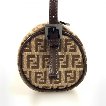  FENDI フェンディ ズッキーノ ポーチ ミニバッグ ハンドバッグ ベージュ