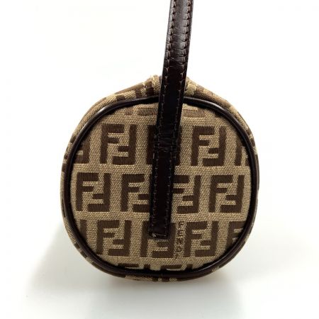  FENDI フェンディ ズッキーノ ポーチ ミニバッグ ハンドバッグ ベージュ