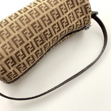  FENDI フェンディ ズッキーノ ポーチ ミニバッグ ハンドバッグ ベージュ