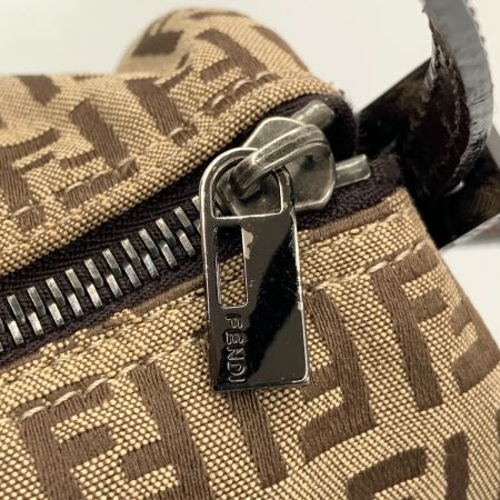  FENDI フェンディ ズッキーノ ポーチ ミニバッグ ハンドバッグ ベージュ