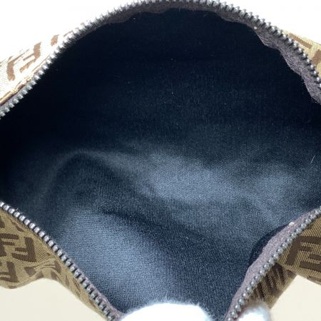  FENDI フェンディ ズッキーノ ポーチ ミニバッグ ハンドバッグ ベージュ