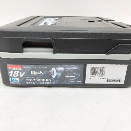  MAKITA マキタ 充電式インパクトドライバ 18v 6.0Ah TD173DRGXB ブラック 未使用品
