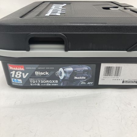  MAKITA マキタ 充電式インパクトドライバ 18V 6.0Ah TD173DRGXB ブラック 未使用品