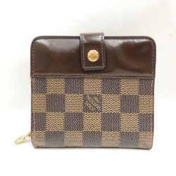 〇〇 LOUIS VUITTON ルイヴィトン 財布 ダミエ コンパクトジップ  N61668 ブラウン Bランク