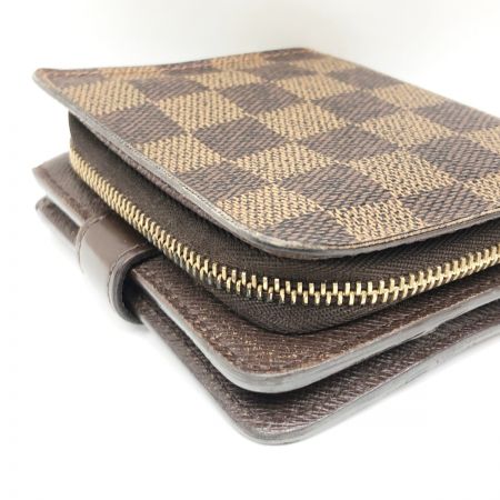  LOUIS VUITTON ルイヴィトン 財布 ダミエ コンパクトジップ  N61668 ブラウン