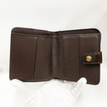  LOUIS VUITTON ルイヴィトン 財布 ダミエ コンパクトジップ  N61668 ブラウン